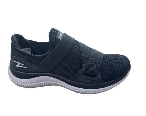 Imagem de Tenis Feminino Adrun Calce Facil Slip On PRETO/BRANCO