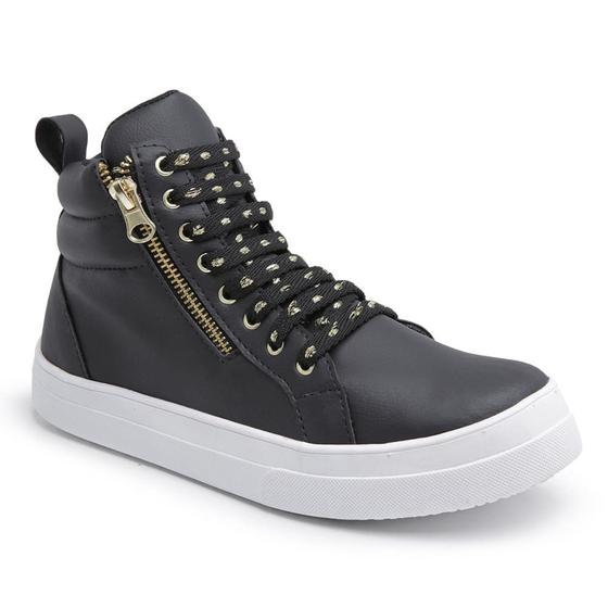 Imagem de Tênis Feminino Botinha Sneaker Cano Médio de Academia Caminhada Com Zíper BOTINHAFIT-W