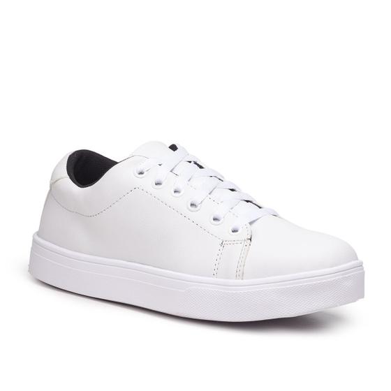 Imagem de Tenis Feminino Branco Casual Com Sola de Borracha Anti-Derrapante. Classico Casual.