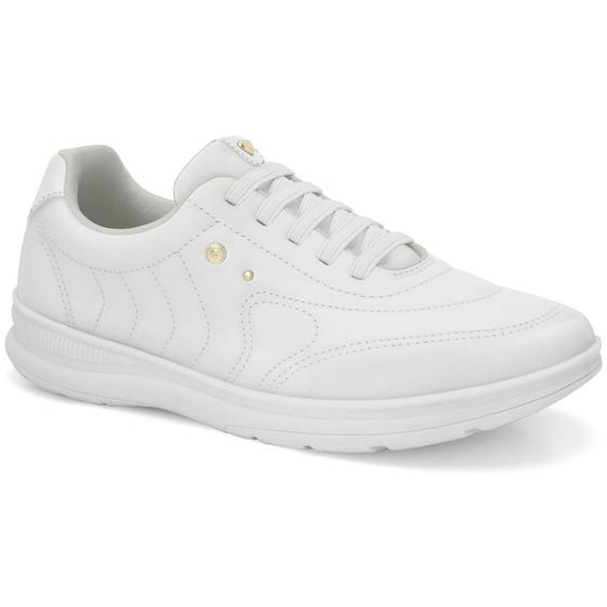 Imagem de Tênis Feminino Branco Com Elástico Comfortflex 2458323-4