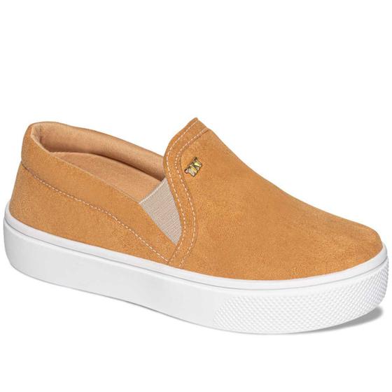 Imagem de Tênis Feminino Calce Facil Slip On Camurça Casual A1.04 A