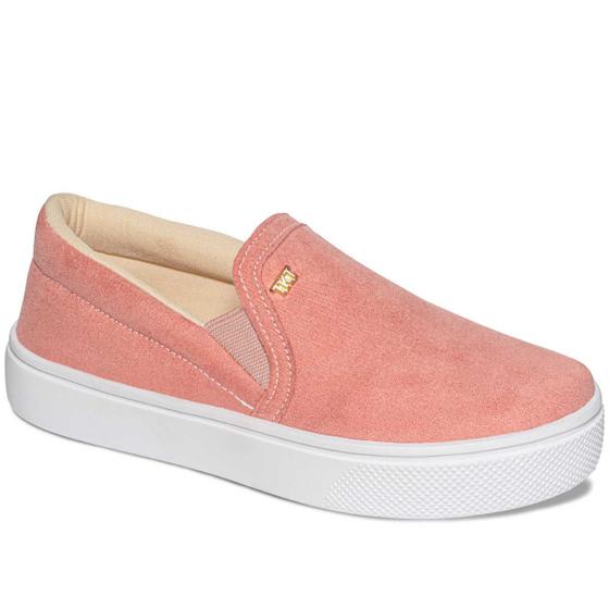 Imagem de Tênis Feminino Calce Facil Slip On Camurça Casual A1.04 A