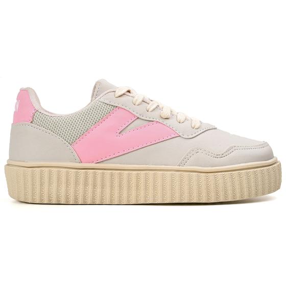 Imagem de Tenis Feminino Casual Sneaker - Leve e Macio - Original - Alice - Off White/Rosa