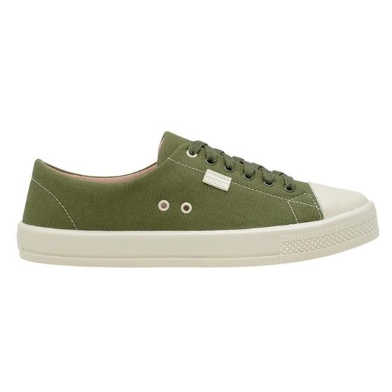 Imagem de Tenis Feminino Casual Verde Militar Confortavel Leve Byara Em Oferta