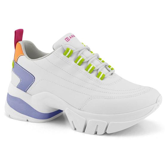 Imagem de Tênis Feminino Chunky Branco Iris Laranja Ramarim 2380110-0001