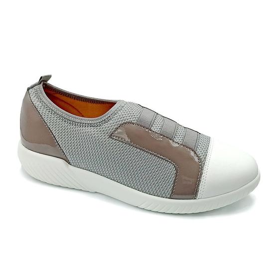 Tênis Feminino Confortável para Fascite Plantar - Branco / Grafiato ...