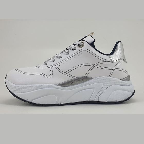 Imagem de Tênis Feminino Dad Sneaker Branco Detalhe em Prata 213224 - Via Marte