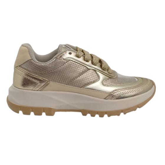 Imagem de Tenis feminino dourado casual dia a dia confortavel 6092