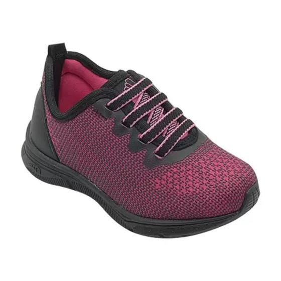 Imagem de Tênis Feminino Infantil  Pé com Pé Guty Runner Pink/Preto