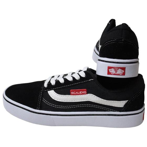 Tênis Feminino Masculino Skate Preto Menor preço em Tênis Feminino Masculino Skate Preto
