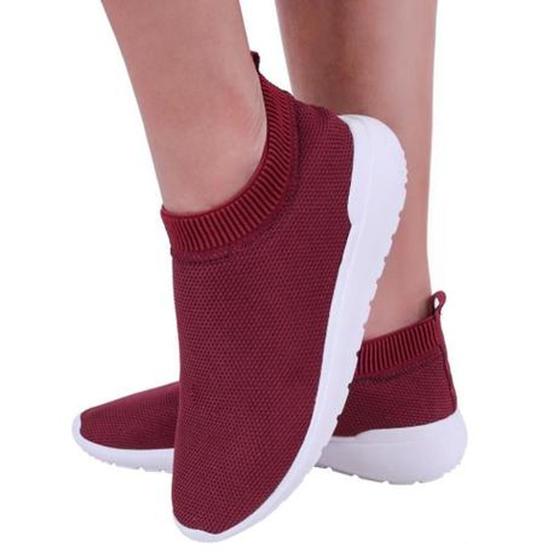 Imagem de Tênis feminino meia calce fácil slip on leve flexível confortável para caminhada academia vl-07