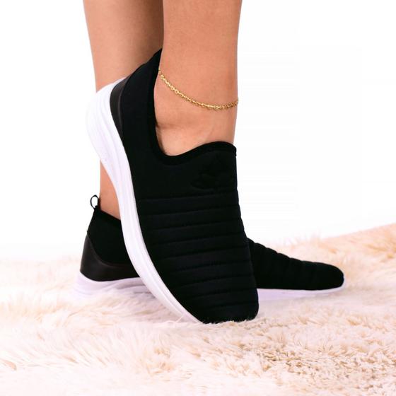 Tênis feminino meia calce fácil slip on leve flexível confortável para caminhada academia vl02 - VIMALO Imagem de Tênis feminino meia calce fácil slip on leve flexível confortável para caminhada academia vl02