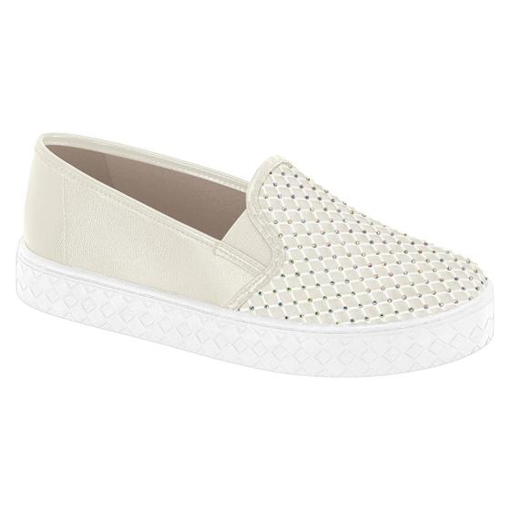 Imagem de Tênis Feminino Moleca Calce Fácil Slip On Iate Strass Brilho