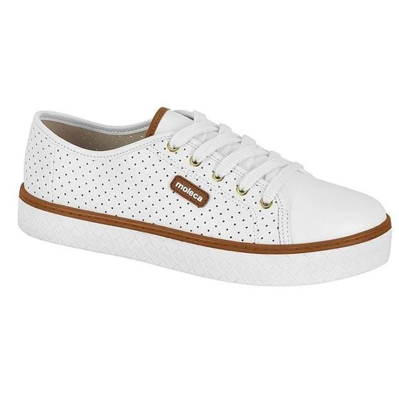 Imagem de Tênis Feminino Moleca Casual Delicado Furinhos Plataforma Conforto