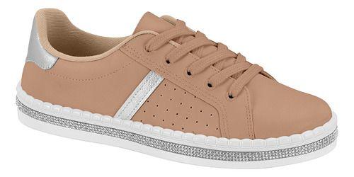 Imagem de Tênis Feminino Moleca Casual Detalhe Strass Brilho Tendencia