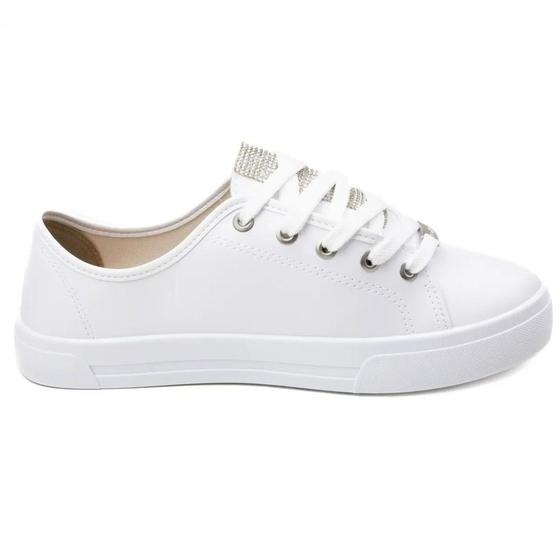 Imagem de Tênis Feminino Moleca Strass Branco - 56676