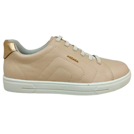 Imagem de Tenis Feminino Pegada Couro Casual Elastico Conforto 211152