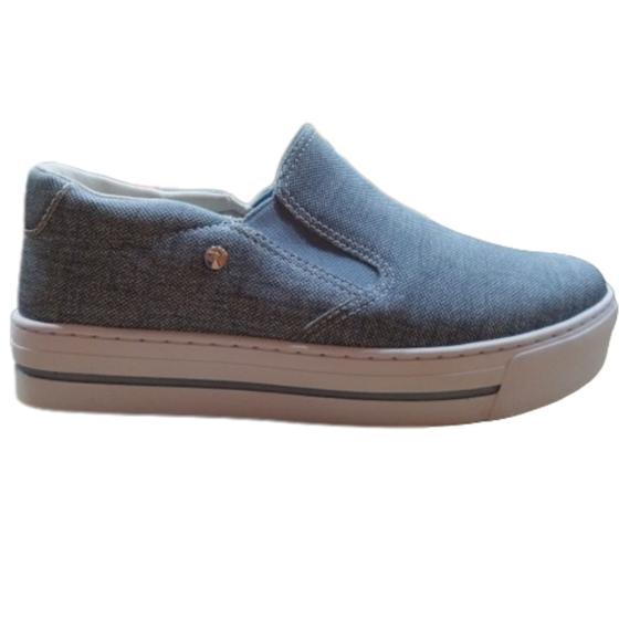 Imagem de Tenis feminino ramarim slip-on 23-93221 jeans sola alta