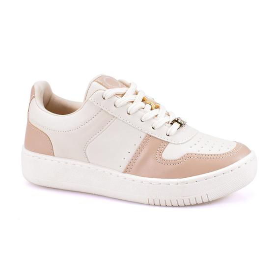 Imagem de Tenis Feminino Sapatenis Star Off White Amendoa Godiva Confortavel