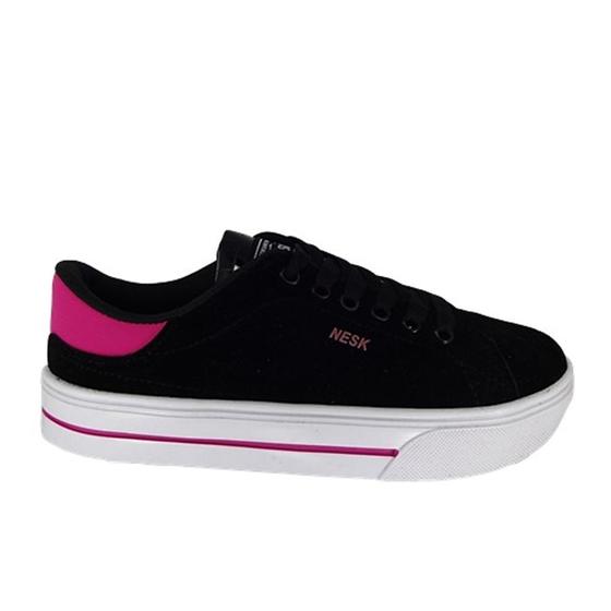 Tênis Feminino Skatista Preto/Pink Nesk - Tênis Feminino - Magazine Luiza
