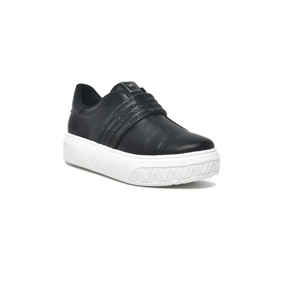 Imagem de Tênis Feminino Slip On 23-1207 Metalizado Via Marte - Preto