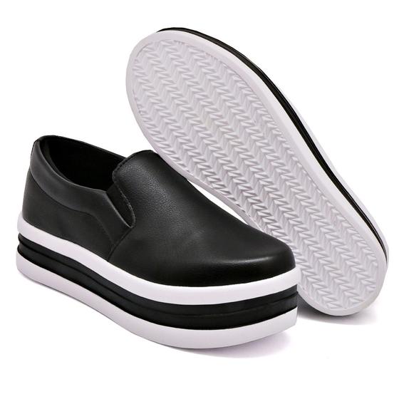 Imagem de Tênis Feminino Slip On Flat Form Preto