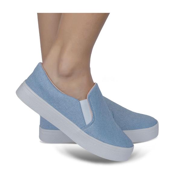 Tenis Feminino Slip On Liso Iate Sapatilha Casual Super confortável Menor preço em Tenis Feminino Slip On Liso Iate Sapatilha Casual Super confortável