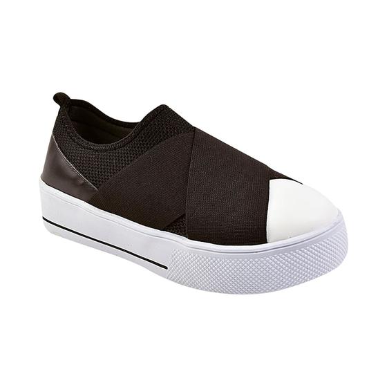 Imagem de tenis feminino slip on sapatilha sem cadarço calce facil confortavel barato