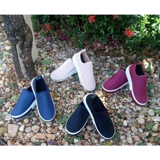 Imagem de tenis feminino tenis meia sneakers slip-on shoes calçe facil