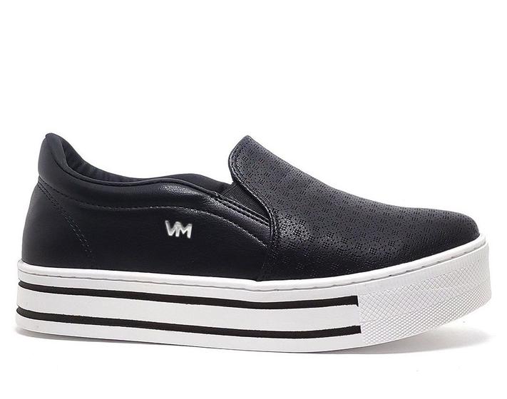 Tênis Feminino Via Marte Slip On Flatform 2311808 Pto Menor preço em Tênis Feminino Via Marte Slip On Flatform 2311808 Pto