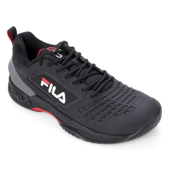 Fila Axilus Ace Tenis Fila Vermelho E Preto Tênis Fila Axilus Ace
