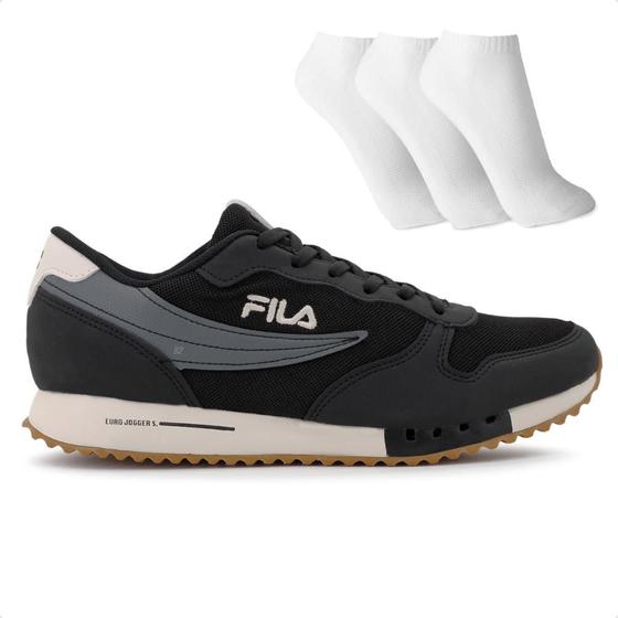 Imagem de Tenis Fila Euro Jogger Sport Masculino + 3 Pares de Meias