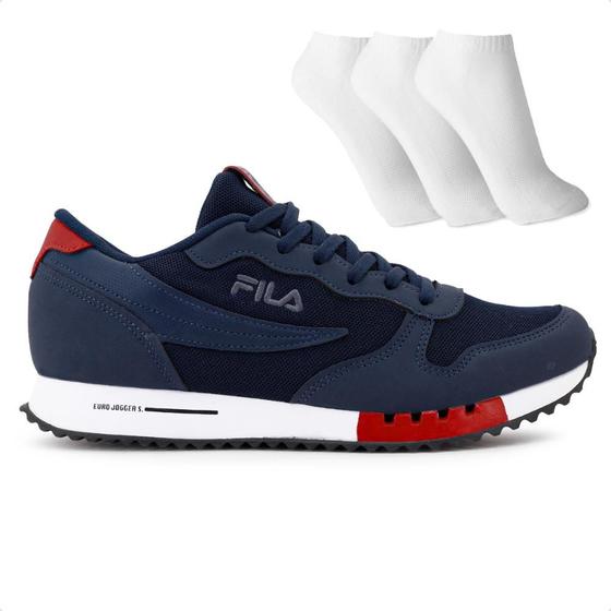 Imagem de Tenis Fila Euro Jogger Sport Masculino + 3 Pares de Meias