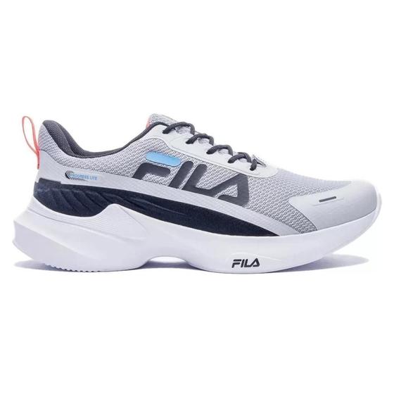 Imagem de Tenis fila progress lite masculino-prata/preto/azul