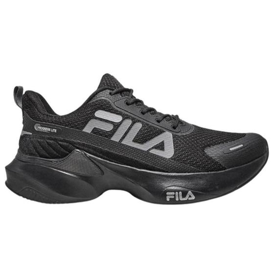 Imagem de Tenis fila progress lite masculino preto grafite cinza