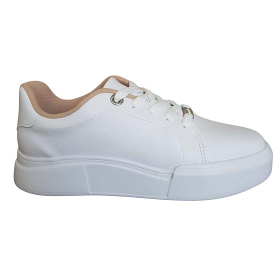 Imagem de Tenis Flatform Casual Feminino Basico Moleca Conforto Branco 5808.100