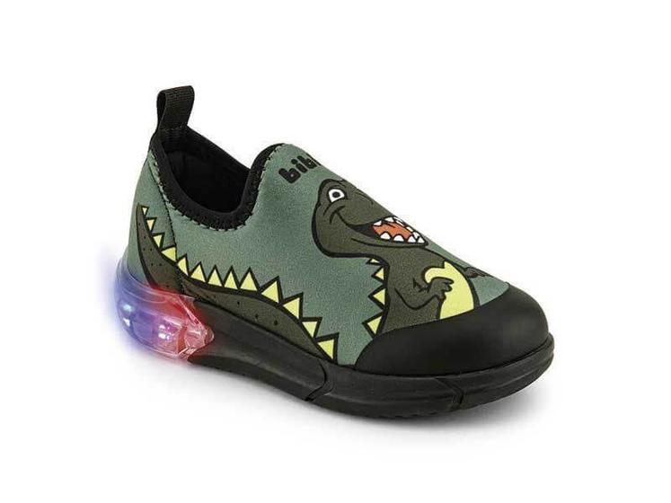 Imagem de Tênis Infantil BIBI Space New Luz Led Colorido Estampado Dinossauro Masculino