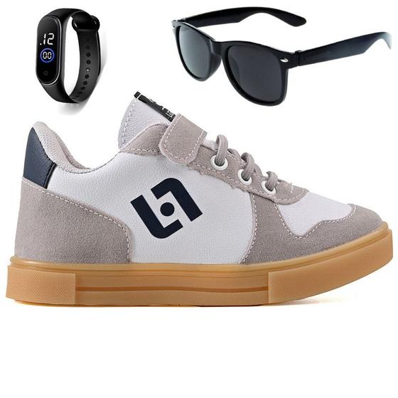 Imagem de Tenis Infantil Casual Sapatenis Meninos Street Calce Facil+ Oculos + Relogio