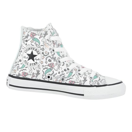 Imagem de Tênis Infantil Converse Original Chuck Cano Médio Branco Velho