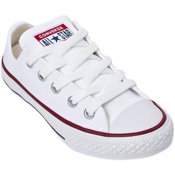 Imagem de Tênis Infantil Converse Original Chuck Taylor Canvas Cano Baixo Lona Branco