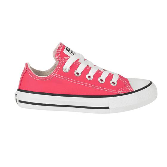 Imagem de Tênis Infantil Converse Original Chuck Taylor Seasonal Lona Cano Baixo Rosa Morango