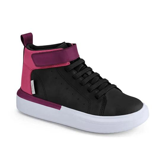 Imagem de Tênis Infantil Feminino Bibi Glam Hot Marsala Preto -1109220