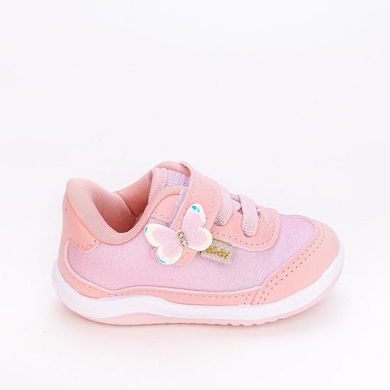 Imagem de Tênis Infantil Feminino Kidy Colors Borboleta Rosa