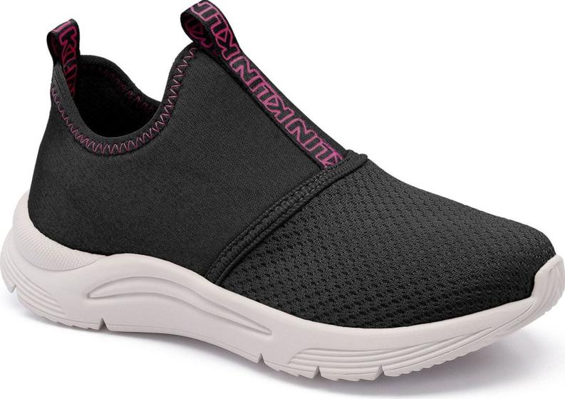 Imagem de Tenis infantil feminino klin - new sport - preto/magenta 480024000