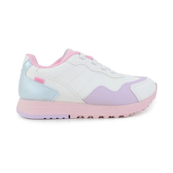 Imagem de Tênis Infantil Feminino Klin Walk Mini Branco Rosa - 2161