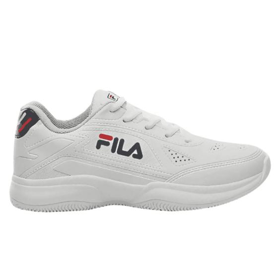 Imagem de Tênis Infantil Fila Original Lugano 7.0 White Navy Red Escolar Escola Colegial Colégio Original Menino Masculino Conforto Durabilidade AnatômicoVolta