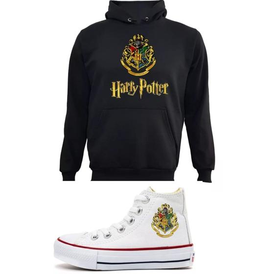 Imagem de Tenis Infantil Harry Potter Star Botinha Retro Hogwarts + Blusa De Frio Moletom Do Bruxo