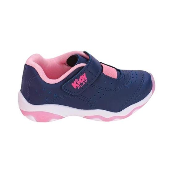 Imagem de Tênis Infantil Kidy Play Com Brinquedo Azul Marinho Pink