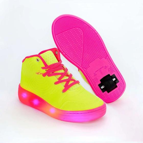 Rodinha Tenis Com Luzinha Tênis Patins TÃªnis De Led De Rodinha