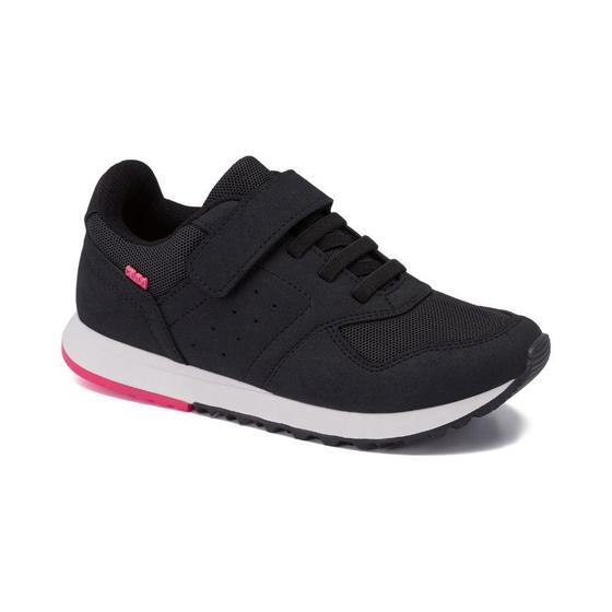 Imagem de Tênis Infantil Klin Walk Kids Casual Preto e Pink 178.144